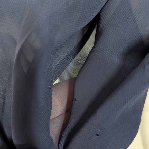 Talbot Runhof One Shoulder Sequined Gown Dress Georgette Overlay Size 6 FLAWS - Picture 11 of 11